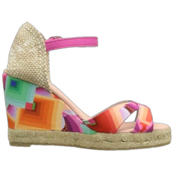 Desigual Shoes - NWT Desigual Galactic Print Wedge Sandal Cuna  Alta Ankle Strap Size 36 US 6